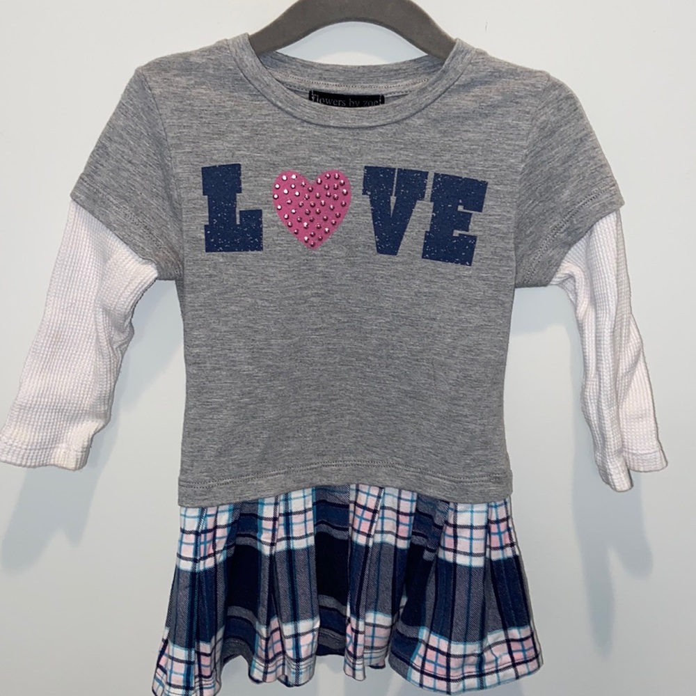 Toddler Plaid Skirt One-piece dress